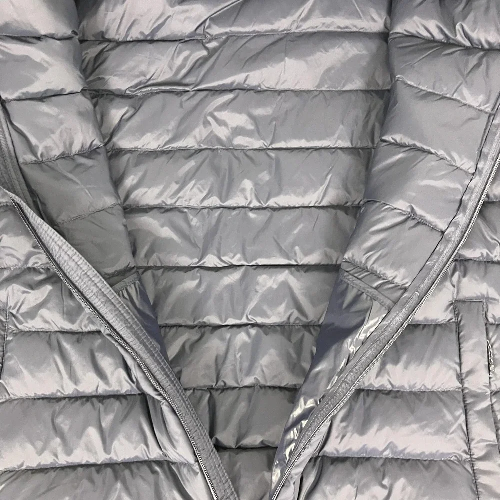 Eddie Bauer Jacket Mens Large Blue‎ Down Packable Puffer 650 Fill Lightweight